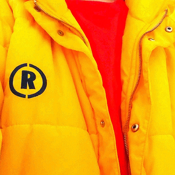 Roots streetwear yellow puffer jacket - Picture 3 of 5